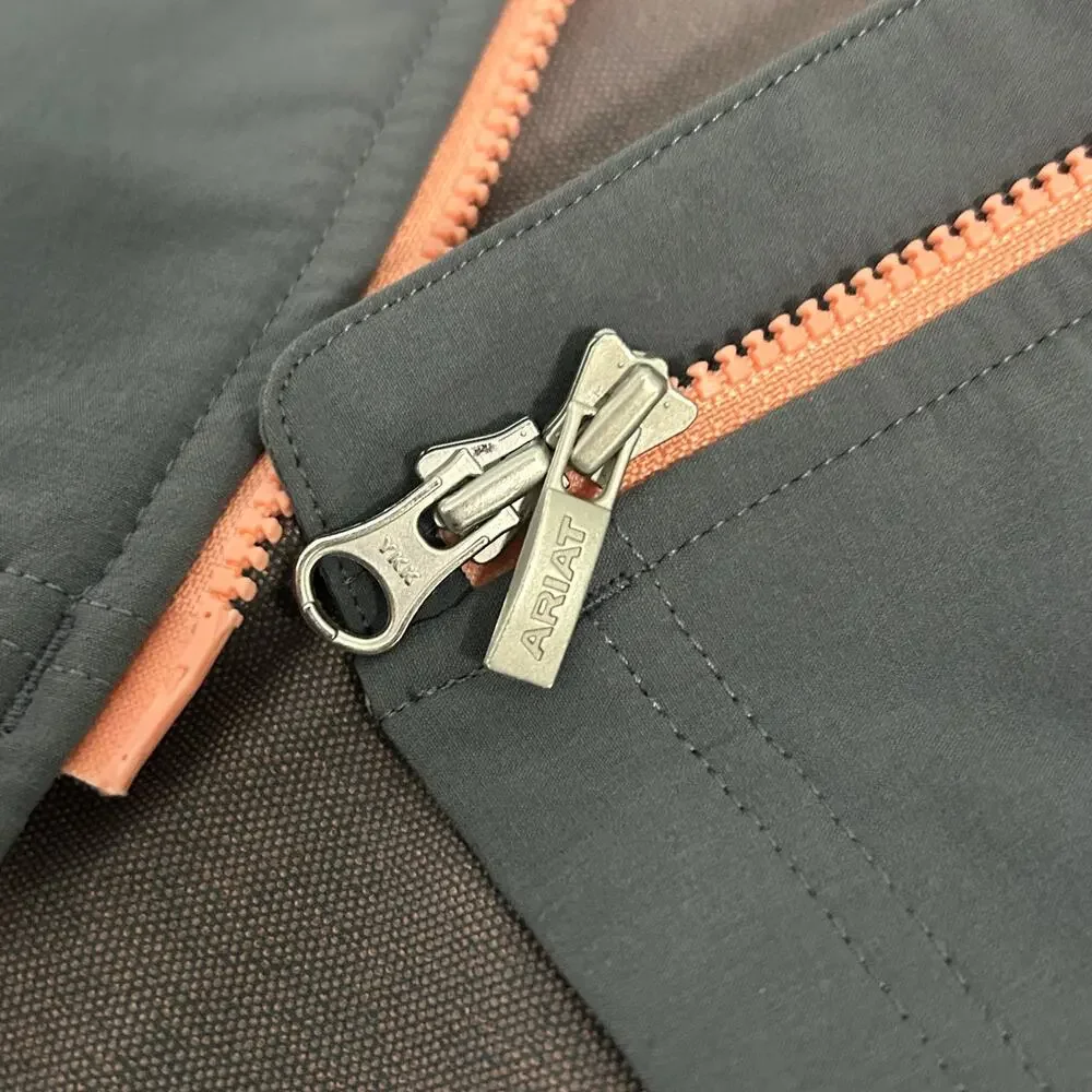 Ariat Women's Gray Utility Jacket with Pink Trim - Picture 10 of 10